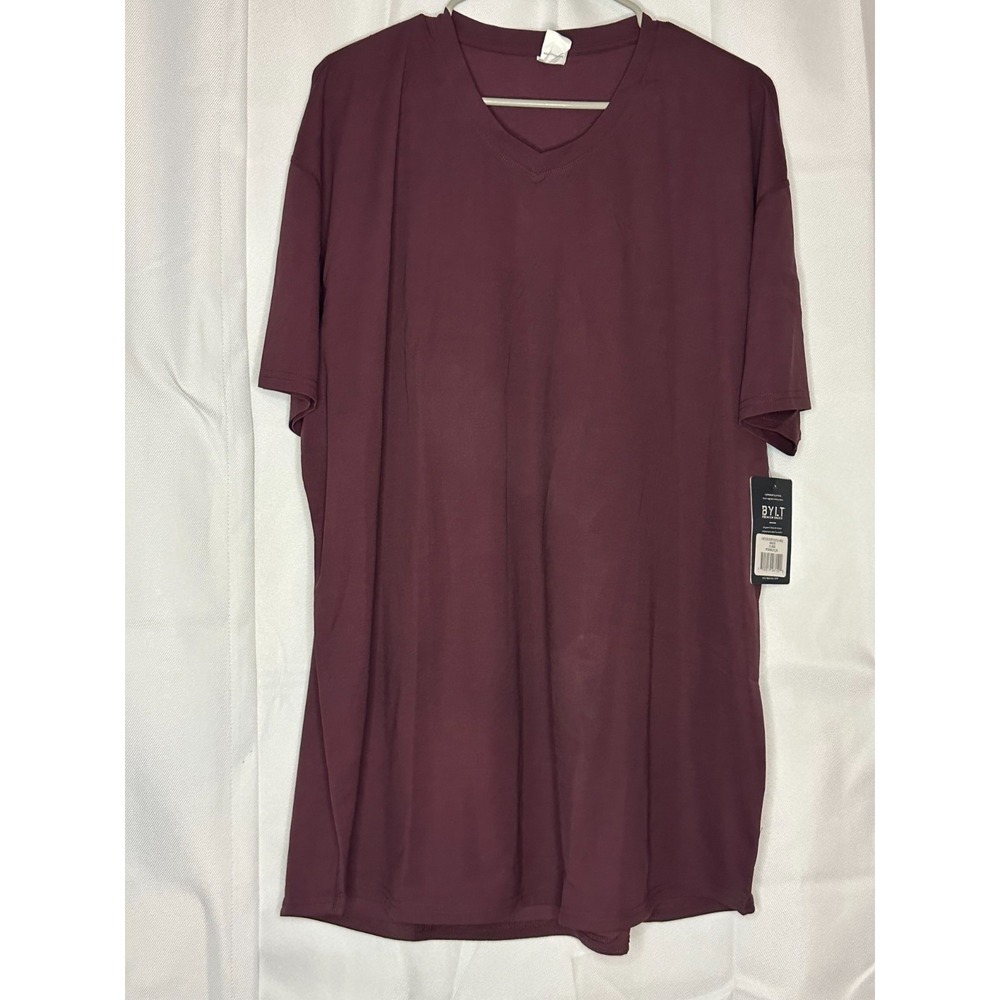 BYLT Premium Basic Lot 2 XXL Limitless V Neck Shirt Maroon Black Men *Read Cond*